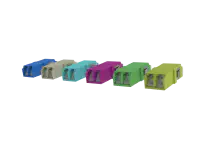 Shuttered LC Duplex Fibre Optic Adapters, Various Colours