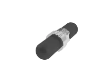 ST Fiber Optic Adapter - Dust Caps Installed