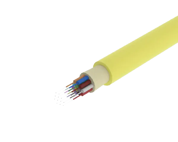 TightBEND™ 12 芯室内/室外紧包光缆，单模，黄色