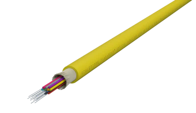 Kabel Penyangga Ketat Dalam/Luar Ruangan TightBEND™ 12 Serat, Single Mode, Kuning
