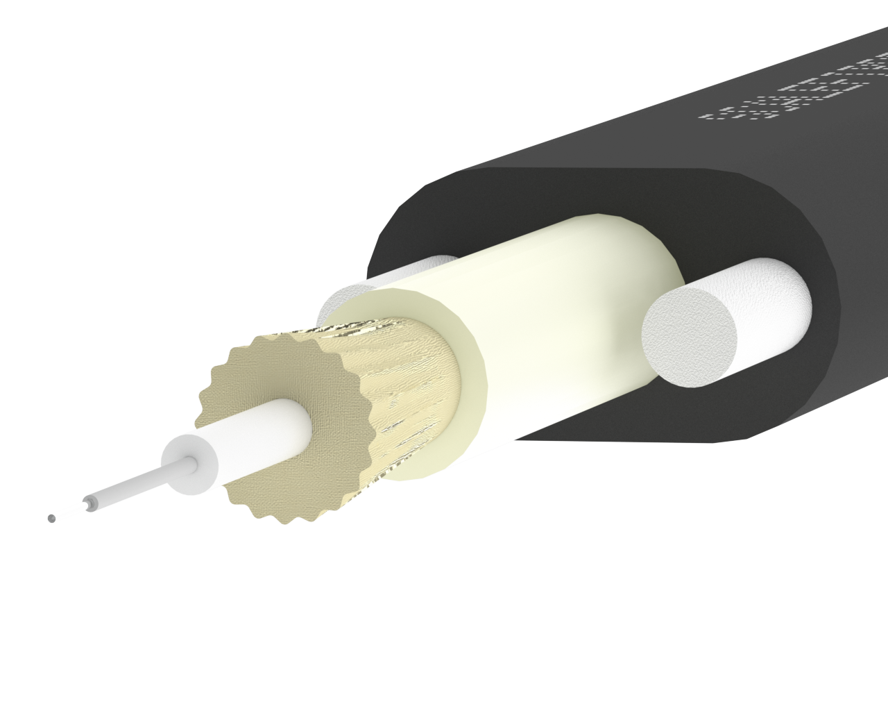 EasyDROP™ 1F 电缆 – 2mm 线，900um，黑色护套
