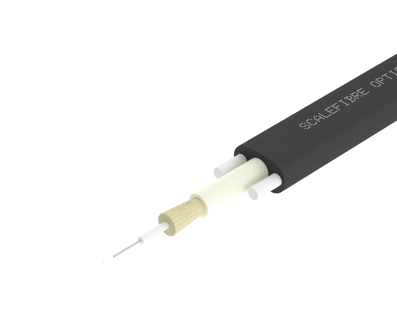 EasyDROP™ 1F 케이블 – 2mm 코드, 900um, 블랙 재킷