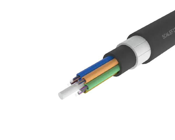 
High Strength Armoured Loose Tube Outdoor Fibre Cable – PE/PA/PE, 72, 96
and 144 Fibre