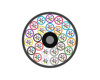 JetPATH™ 288F Air-Blown Mini Loose Tube Optical Fibre Cable, Cross Section
