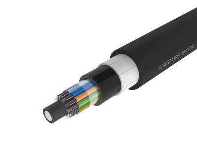 
Non-Metallic Armoured Loose Tube Outdoor Fibre Cable – PE/PA/PE Jacket,
144 Fibre