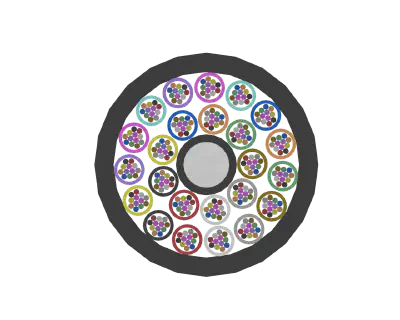 288F Mini Loose Tube Optical Fibre Cable, Cross Section