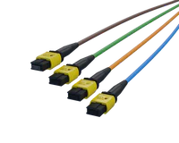 Kaki MPO-8 Upstream FlexSHUFFLE™, Berkode Warna Biru, Oranye, Hijau, dan Cokelat