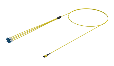 8 ไฟเบอร์ MPO ถึง LC Fanout, โหมดเดียว (G.657.A1)