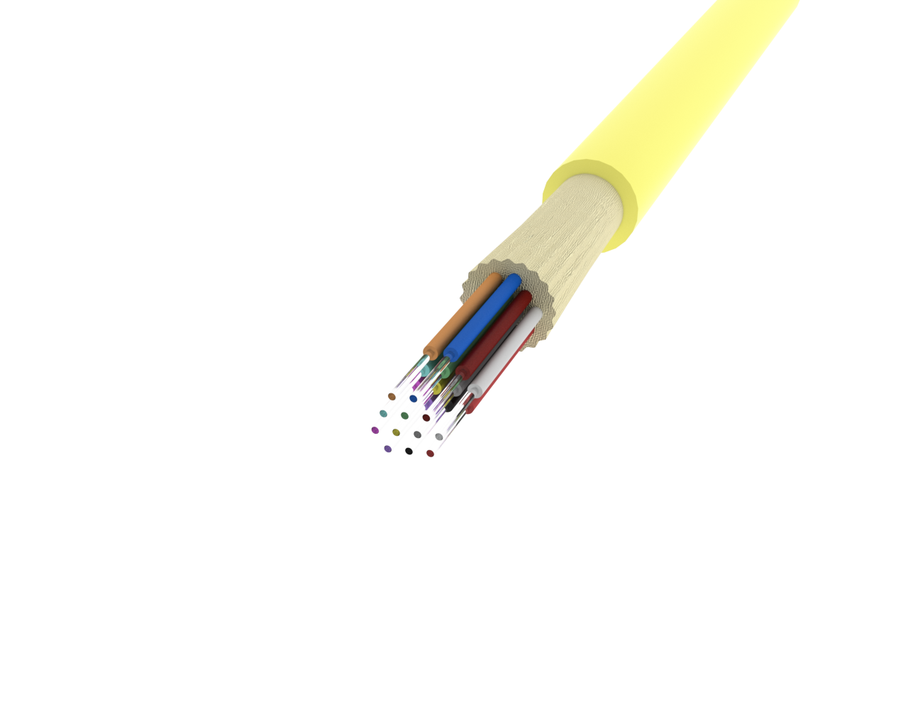 12 Fibre Single Mode MPO(12F) Trunk, Yellow