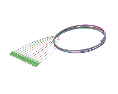 Cáp quang Pigtail đơn mode đệm 900um, LC/APC, màu, gói 12 cái