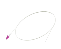 900um Buffered OM4 Optical Fibre Pigtail, LC/UPC, Erika Violet