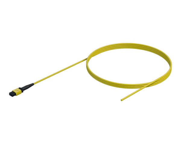 MPO からベアファイバー ピグテール、12 芯、3mm ジャケット