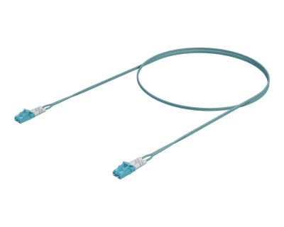 OM4 Duplex Patch Cord - LC/UPC to LC/UPC, Aqua