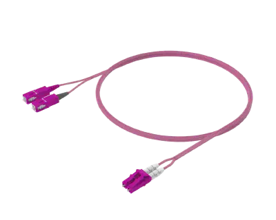 OM4 Duplex Patch Cord - SC-LC, Erika Violet