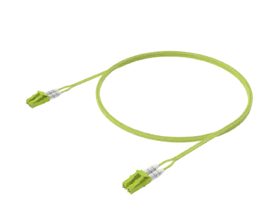 OM5 Duplex Patch Cord - LC/UPC to LC/UPC, Lime Green