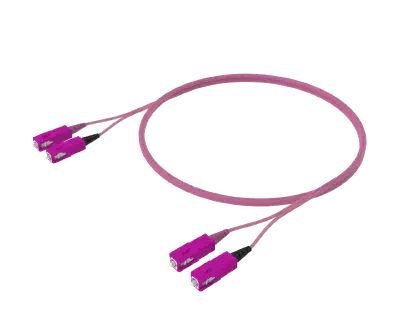 OM4 Duplex Patch Cord - SC-SC, Erika Violet