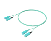 OM4 Duplex Patch Cord - SC-SC, Aqua