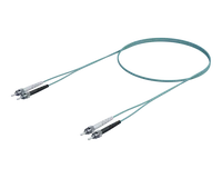 OM4 Duplex Patch Cord - ST-ST, Aqua