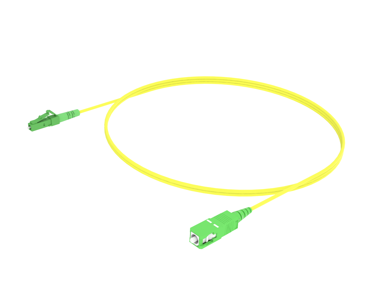 Kabel Patch Simplex Mode Tunggal - LC/APC ke SC/APC