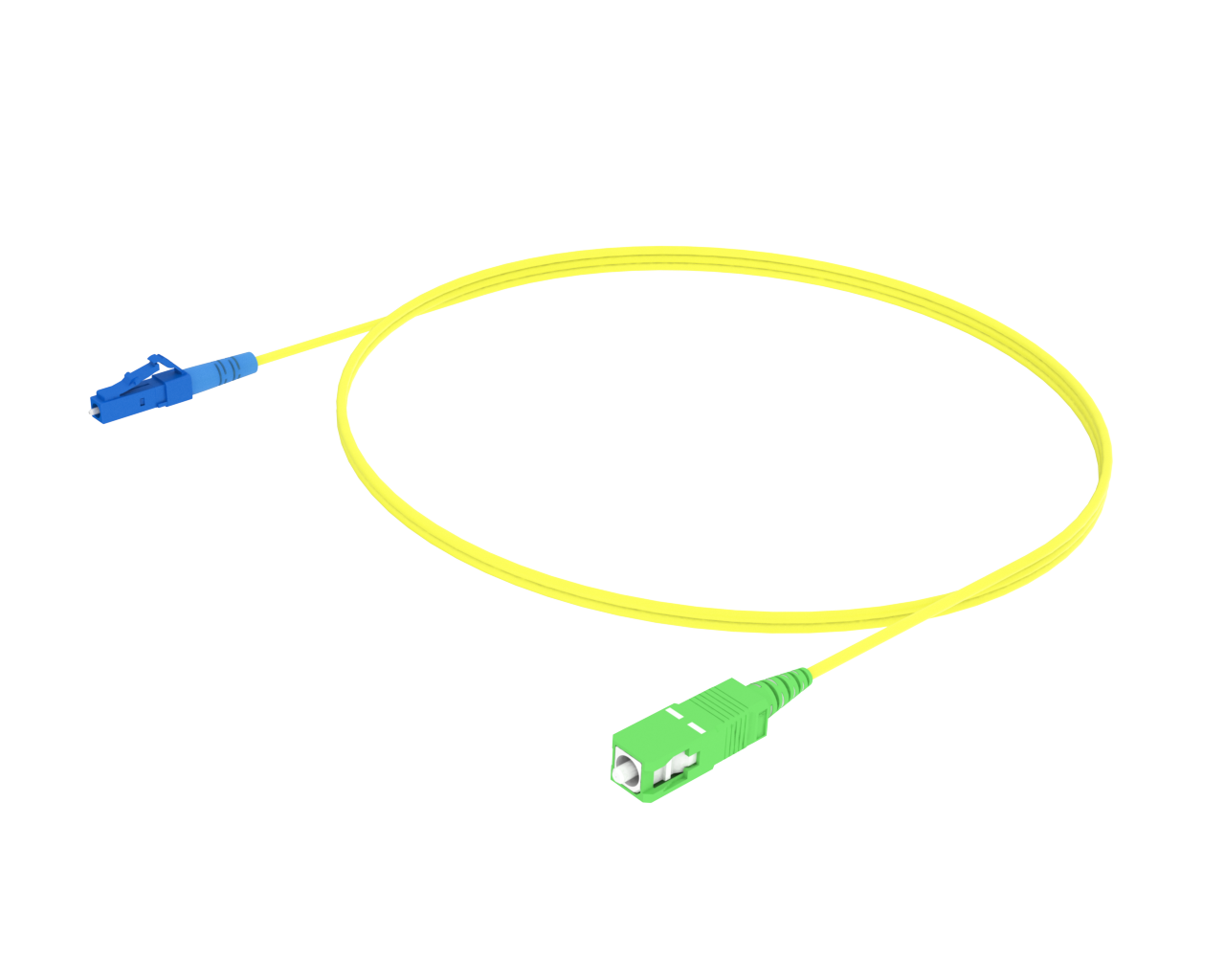 Kabel Patch Simplex Mode Tunggal - LC/UPC ke SC/APC