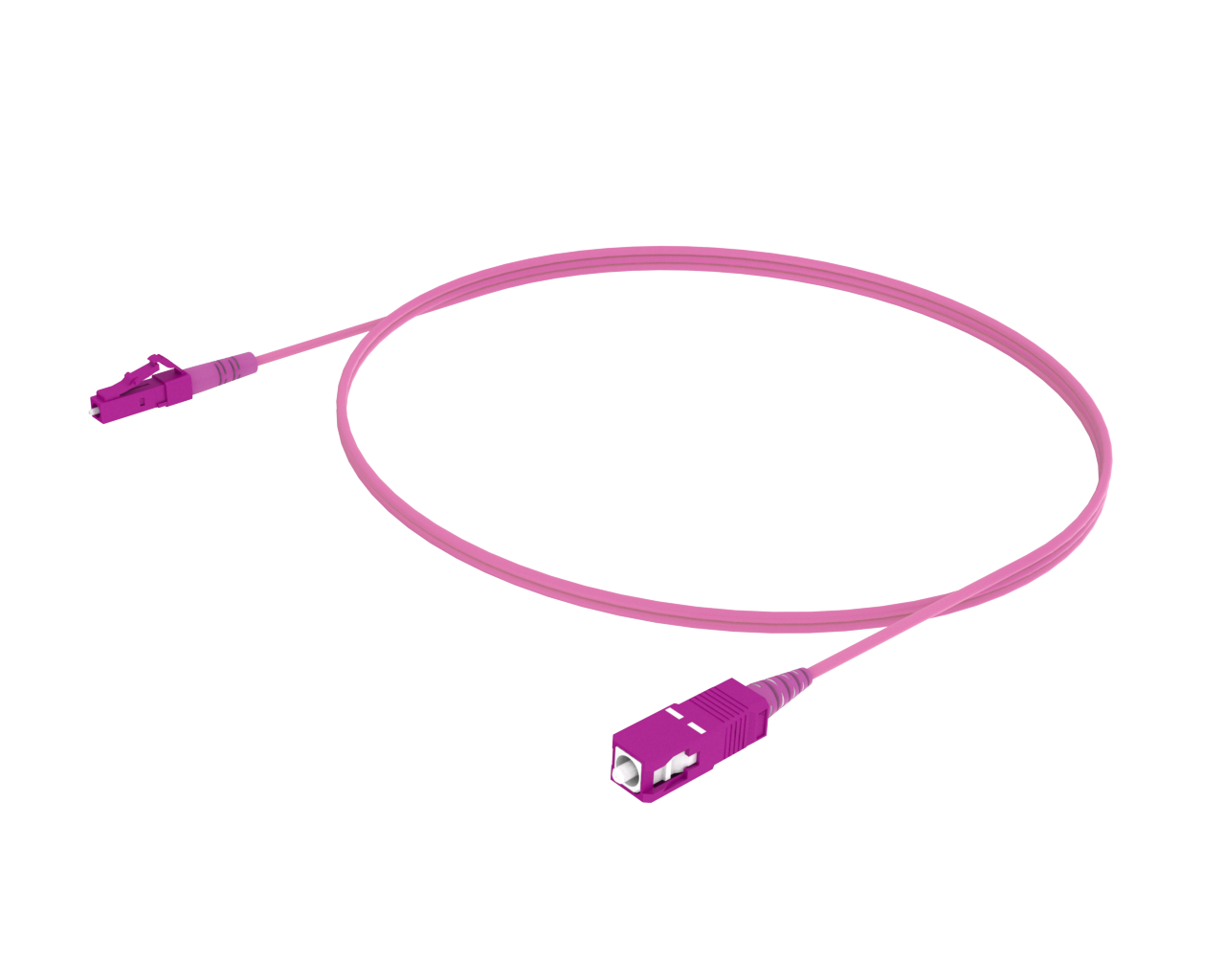 Kabel Patch Simplex OM4 - LC/UPC ke SC/UPC, Erika Violet