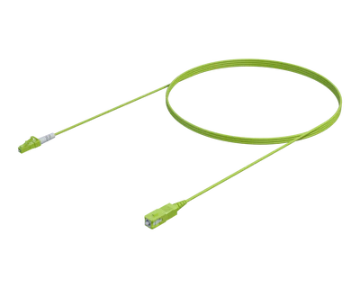 สายแพทช์ซิมเพล็กซ์ OM5 - LC/UPC ถึง SC/UPC, สีเขียวมะนาว