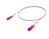 Kabel Patch Dupleks Kabel Tunggal OM4 - LC/UPC ke LC/UPC, Erika Violet