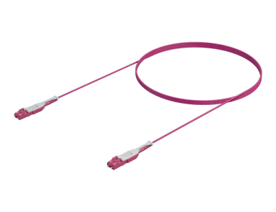 Patch Cord Dupleks Kabel Tunggal OM4 - LC/UPC ke LC/UPC, Erika Violet