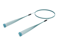 LC/UPC Micro Cable Assembly, 12-Fibre, OM4 Aqua