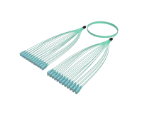 Rakitan Kabel Mikro SC/UPC, 24 Serat, OM4 Aqua