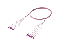 SC/UPC-SC/UPC 사전 종단 광섬유 케이블 어셈블리, OM4, Erika Violet