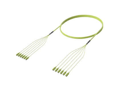 SC/UPC-SC/UPC 사전 종단 광섬유 케이블 어셈블리, OM5, 라임 그린