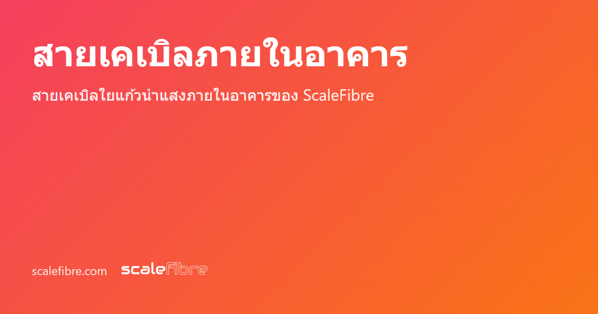 สายเคเบิลภายในอาคาร | ScaleFibre Asia
